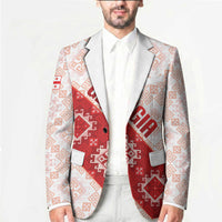 Custom Georgia Rugby 2026 Blazer Georgian Folk Pattern