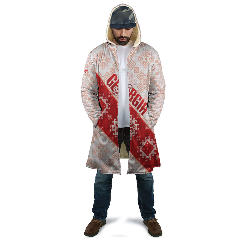 Custom Georgia Rugby 2026 Cloak Georgian Folk Pattern