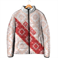 Custom Georgia Rugby 2026 Padded Jacket Georgian Folk Pattern