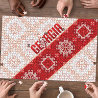 Georgia Rugby 2026 Puzzle Georgian Folk Pattern