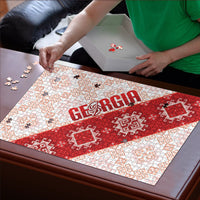 Georgia Rugby 2026 Puzzle Georgian Folk Pattern