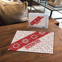 Georgia Rugby 2026 Puzzle Georgian Folk Pattern