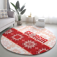 Georgia Rugby 2026 Round Carpet Georgian Folk Pattern