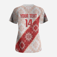 Custom Georgia Rugby 2026 Scrub Top Georgian Folk Pattern
