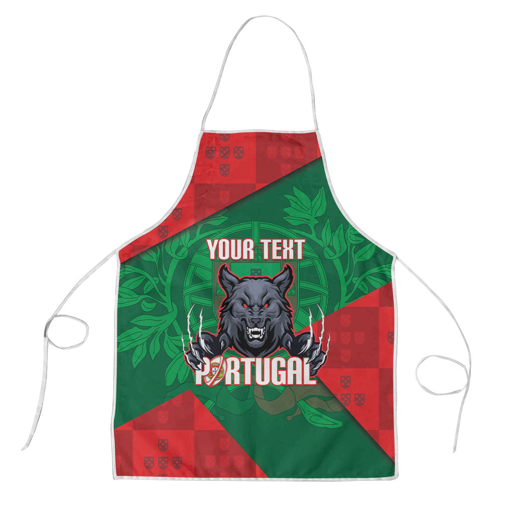 Custom Portugal Rugby 2026 Apron Os Lobos Wolf Mascot