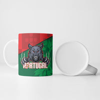 Custom Portugal Rugby 2026 Ceramic Mug Os Lobos Wolf Mascot