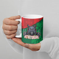 Custom Portugal Rugby 2026 Ceramic Mug Os Lobos Wolf Mascot