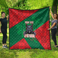 Custom Portugal Rugby 2026 Quilt Os Lobos Wolf Mascot