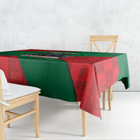 Custom Portugal Rugby 2026 Tablecloth Os Lobos Wolf Mascot