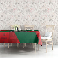 Custom Portugal Rugby 2026 Tablecloth Os Lobos Wolf Mascot