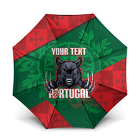 Custom Portugal Rugby 2026 Umbrella Os Lobos Wolf Mascot