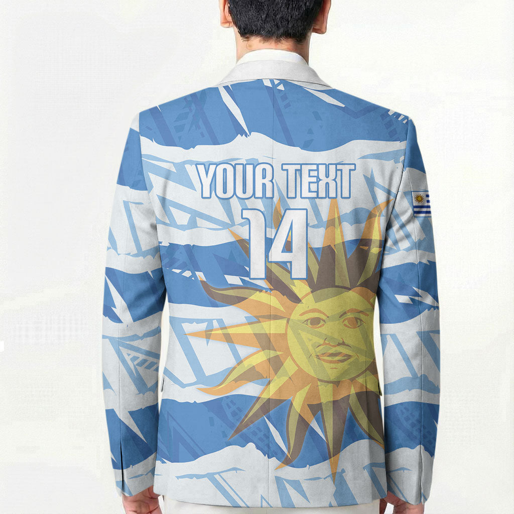 Custom Uruguay Rugby 2026 Blazer Sun Of May and Lapwing
