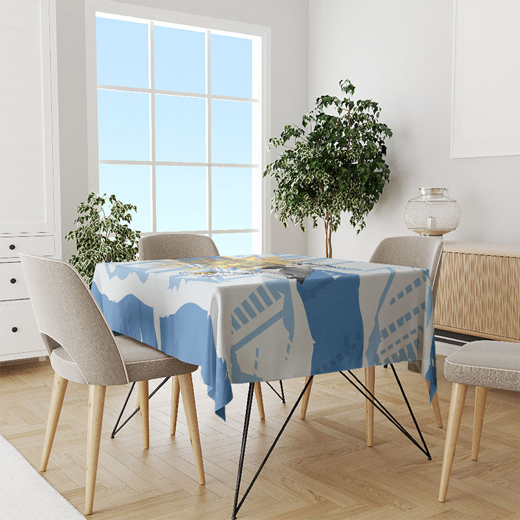 Custom Uruguay Rugby 2026 Tablecloth Sun Of May and Lapwing