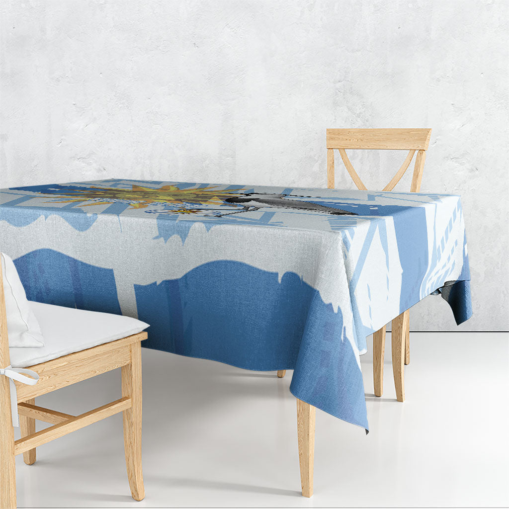 Custom Uruguay Rugby 2026 Tablecloth Sun Of May and Lapwing