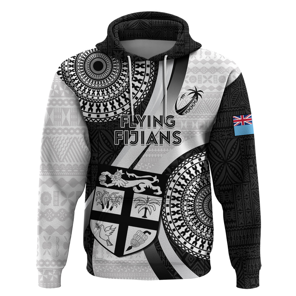 Fiji Rugby Hoodie World Cup 2023 Go Champions Fijian Tapa Black Version - Wonder Print Shop