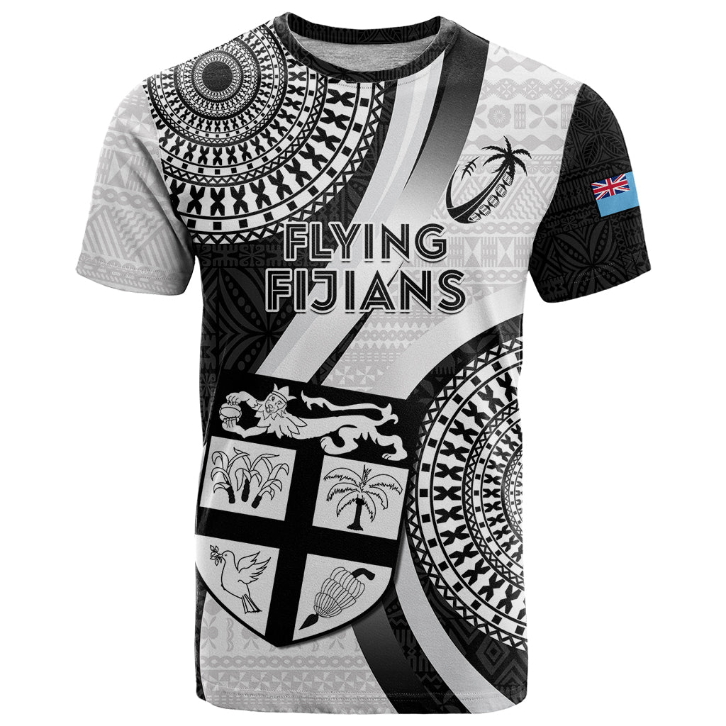 Fiji Rugby T Shirt World Cup 2023 Go Champions Fijian Tapa Black Version - Wonder Print Shop