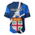 Custom Fiji Rugby Baseball Jersey World Cup 2023 Go Champions Fijian Tapa Blue Version - Wonder Print Shop