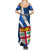 Custom Fiji Rugby Summer Maxi Dress World Cup 2023 Go Champions Fijian Tapa Blue Version - Wonder Print Shop