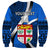 Custom Fiji Rugby Sweatshirt World Cup 2023 Go Champions Fijian Tapa Blue Version - Wonder Print Shop