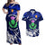 Scotland Rugby Couples Matching Off Shoulder Maxi Dress and Hawaiian Shirt World Cup 2023 Go Scottish Thistle Grunge Style - Wonder Print Shop