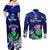 Scotland Rugby Couples Matching Off Shoulder Maxi Dress and Long Sleeve Button Shirts World Cup 2023 Go Scottish Thistle Grunge Style - Wonder Print Shop