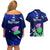 Scotland Rugby Couples Matching Off Shoulder Short Dress and Hawaiian Shirt World Cup 2023 Go Scottish Thistle Grunge Style - Wonder Print Shop