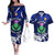 Scotland Rugby Couples Matching Off The Shoulder Long Sleeve Dress and Hawaiian Shirt World Cup 2023 Go Scottish Thistle Grunge Style - Wonder Print Shop