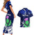 Scotland Rugby Couples Matching Short Sleeve Bodycon Dress and Hawaiian Shirt World Cup 2023 Go Scottish Thistle Grunge Style - Wonder Print Shop