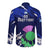 Scotland Rugby Long Sleeve Button Shirt World Cup 2023 Go Scottish Thistle Grunge Style - Wonder Print Shop