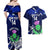 Custom Scotland Rugby Couples Matching Off Shoulder Maxi Dress and Hawaiian Shirt World Cup 2023 Go Scottish Thistle Grunge Style - Wonder Print Shop