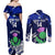 Custom Scotland Rugby Couples Matching Off Shoulder Maxi Dress and Long Sleeve Button Shirts World Cup 2023 Go Scottish Thistle Grunge Style - Wonder Print Shop