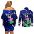 Custom Scotland Rugby Couples Matching Off Shoulder Short Dress and Long Sleeve Button Shirts World Cup 2023 Go Scottish Thistle Grunge Style - Wonder Print Shop