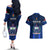 Samoa Rugby Couples Matching Off The Shoulder Long Sleeve Dress and Hawaiian Shirt World Cup 2023 Go Champions Manu Samoa - Wonder Print Shop