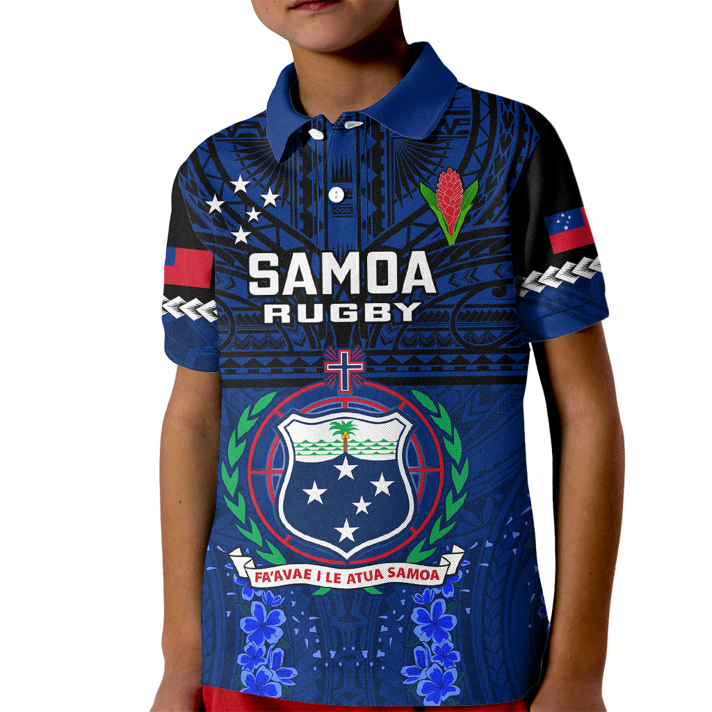 Samoa Rugby Kid Polo Shirt World Cup 2023 Go Champions Manu Samoa - Wonder Print Shop