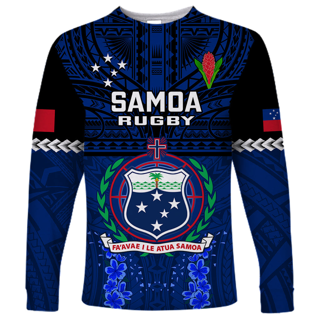 Custom Samoa Rugby Long Sleeve Shirt World Cup 2023 Go Champions Manu Samoa - Wonder Print Shop