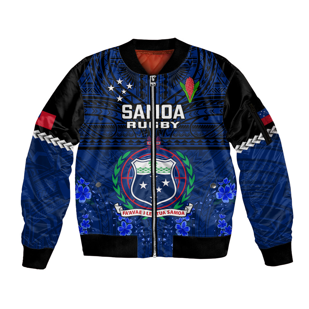 Custom Samoa Rugby Sleeve Zip Bomber Jacket World Cup 2023 Go Champions Manu Samoa - Wonder Print Shop