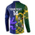 Custom South Africa And Scotland Rugby Button Sweatshirt Springboks Thistle Together - Wonder Print Shop