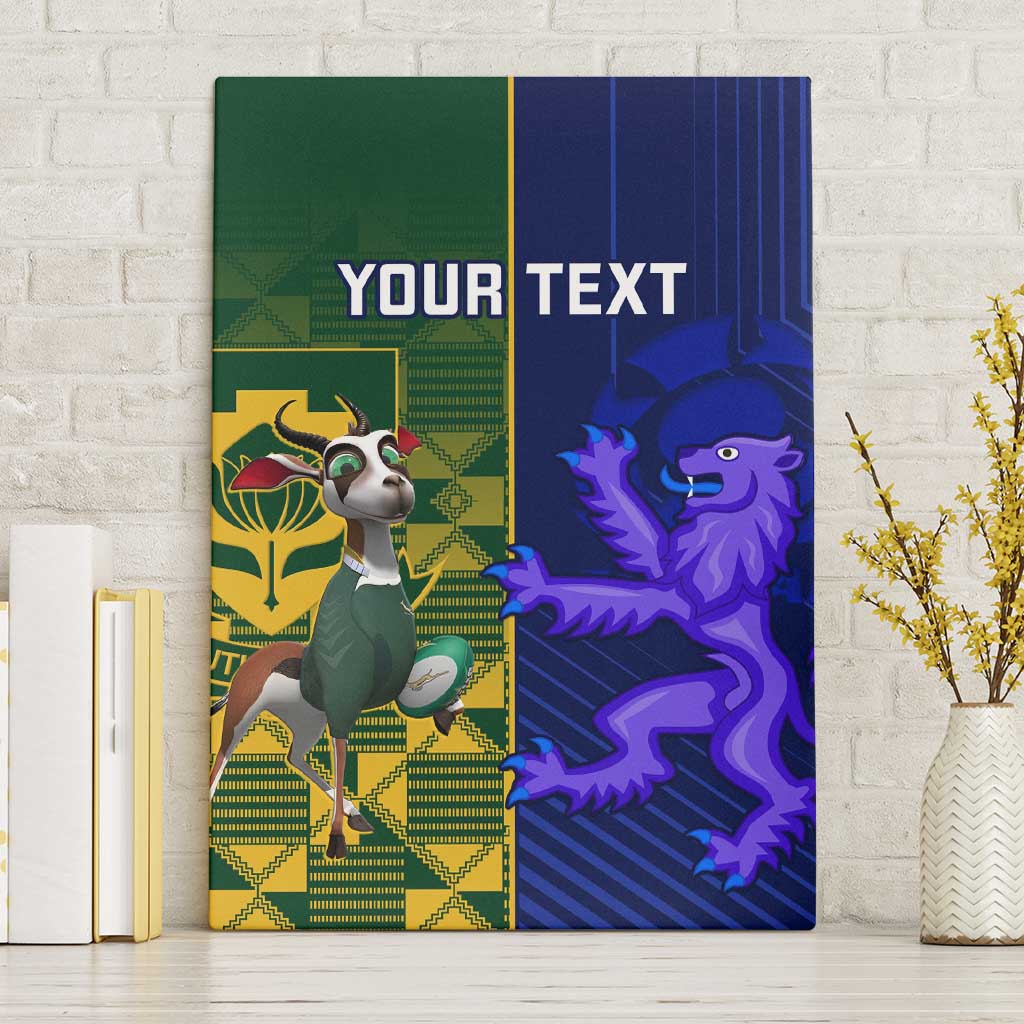 Custom South Africa And Scotland Rugby Canvas Wall Art Springboks Thistle Together - Wonder Print Shop