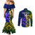 Custom South Africa And Scotland Rugby Couples Matching Mermaid Dress and Long Sleeve Button Shirt Springboks Thistle Together