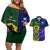 Custom South Africa And Scotland Rugby Couples Matching Off Shoulder Short Dress and Hawaiian Shirt Springboks Thistle Together - Wonder Print Shop