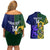 Custom South Africa And Scotland Rugby Couples Matching Off Shoulder Short Dress and Hawaiian Shirt Springboks Thistle Together - Wonder Print Shop