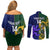 Custom South Africa And Scotland Rugby Couples Matching Off Shoulder Short Dress and Long Sleeve Button Shirt Springboks Thistle Together - Wonder Print Shop