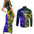 Custom South Africa And Scotland Rugby Couples Matching Short Sleeve Bodycon Dress and Long Sleeve Button Shirt Springboks Thistle Together - Wonder Print Shop