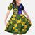 Custom South Africa And Scotland Rugby Family Matching Long Sleeve Bodycon Dress and Hawaiian Shirt Springboks Thistle Together - Wonder Print Shop