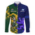 Custom South Africa And Scotland Rugby Family Matching Long Sleeve Bodycon Dress and Hawaiian Shirt Springboks Thistle Together - Wonder Print Shop