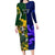 Custom South Africa And Scotland Rugby Family Matching Long Sleeve Bodycon Dress and Hawaiian Shirt Springboks Thistle Together - Wonder Print Shop