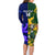 Custom South Africa And Scotland Rugby Family Matching Long Sleeve Bodycon Dress and Hawaiian Shirt Springboks Thistle Together - Wonder Print Shop