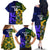 Custom South Africa And Scotland Rugby Family Matching Off The Shoulder Long Sleeve Dress and Hawaiian Shirt Springboks Thistle Together - Wonder Print Shop