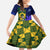 Custom South Africa And Scotland Rugby Family Matching Off Shoulder Maxi Dress and Hawaiian Shirt Springboks Thistle Together - Wonder Print Shop