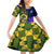 Custom South Africa And Scotland Rugby Family Matching Off Shoulder Short Dress and Hawaiian Shirt Springboks Thistle Together - Wonder Print Shop